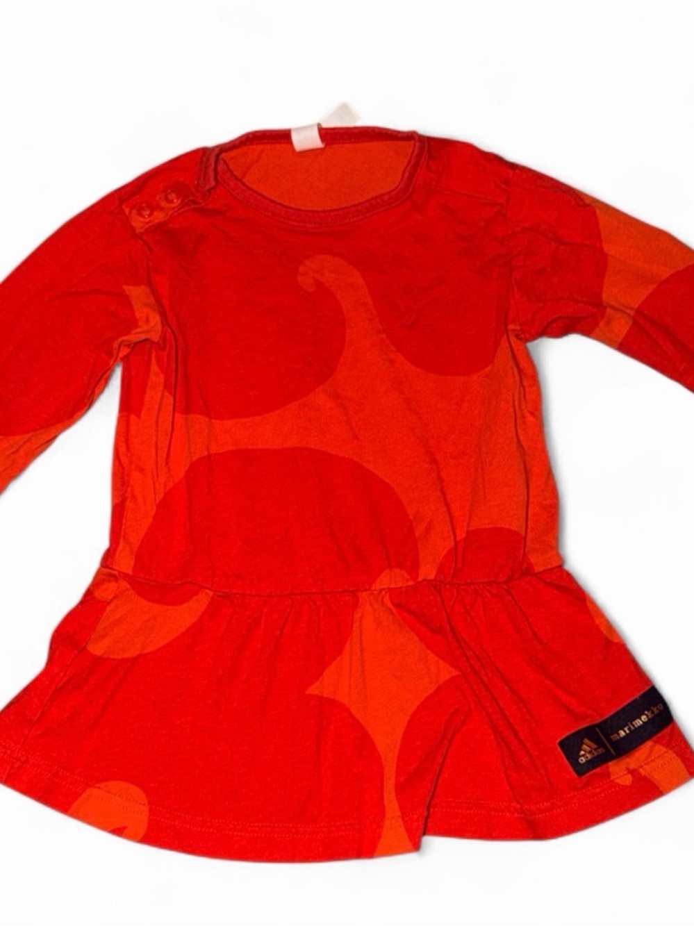 adidas x marimekko Red & Orange Long-Sleeve Peplum dress or Tee for Kids